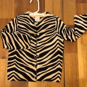 Zebra wool cardigan